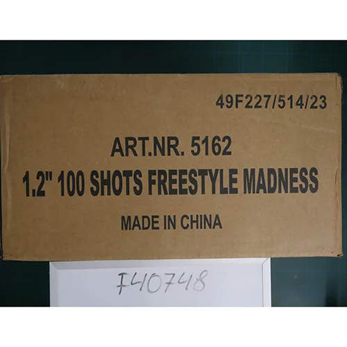 Fuochi d'artificio «1.2" 100 shots Freestyle madness» (Broekhoff Vuurwerk International B.V.)