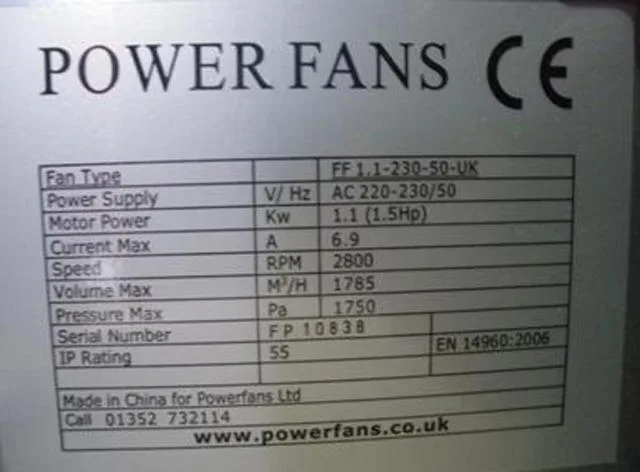 Ventilatore del ventilatore «1.5HP Bouncy Castle Fan/Blower/1.5 hp Galvanized Electric Fan/1.5Hp Inflation fan» — foto 3 dell'alert A11/0041/13