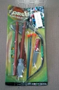 1) "BRUCE LEE DAGGER AND CROSSBOW SET", 2) 'POLICE FORCE', 3) 'FORCE KING WEAPON', 4) BLISTER 6 ARTÍCULOS (BALLESTA, FLECHAS, WALKIE-TALKIE, ESPOSAS Y PUÑAL), 5) PISTOLA LANZADARDOS. — foto 3 dell'alert 0404/06