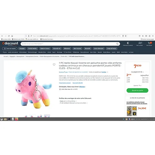 Giocattolo morbido con portachiavi «1 PC belle kawaii licorne en peluche porte-clés enfants cadeau animaux en chevaux penden…» — foto 6 dell'alert A12/01102/24