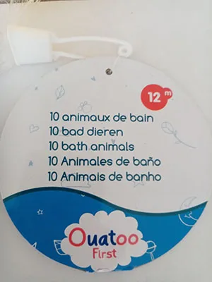 Set di giocattoli da bagno in plastica «10 animaux de bain - Ouatoo First» — foto 2 dell'alert A12/01851/22