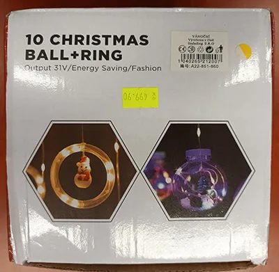 Catena di illuminazione «10 CHRISTMAS BALL+RING» (Neuvedena)