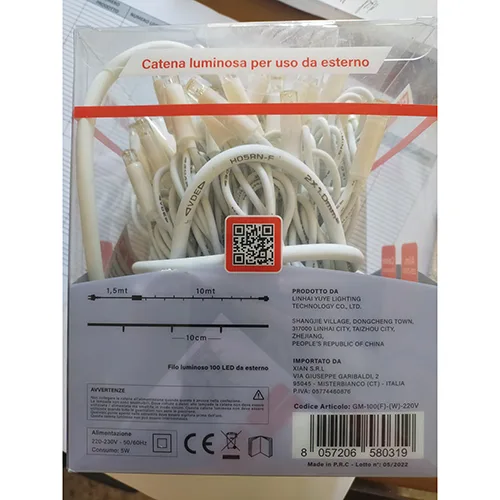 Catena di illuminazione «100 Led» — foto 3 dell'alert SR/00796/25