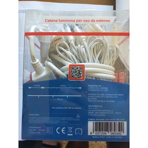 Catena di illuminazione «100 Led» — foto 6 dell'alert SR/00796/25