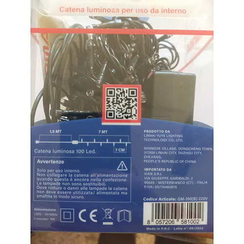 Catena di illuminazione «100 Led» — foto 3 dell'alert SR/00834/25