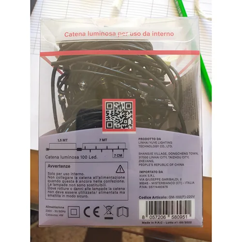 Catena di illuminazione «100 Led» — foto 2 dell'alert SR/00837/25
