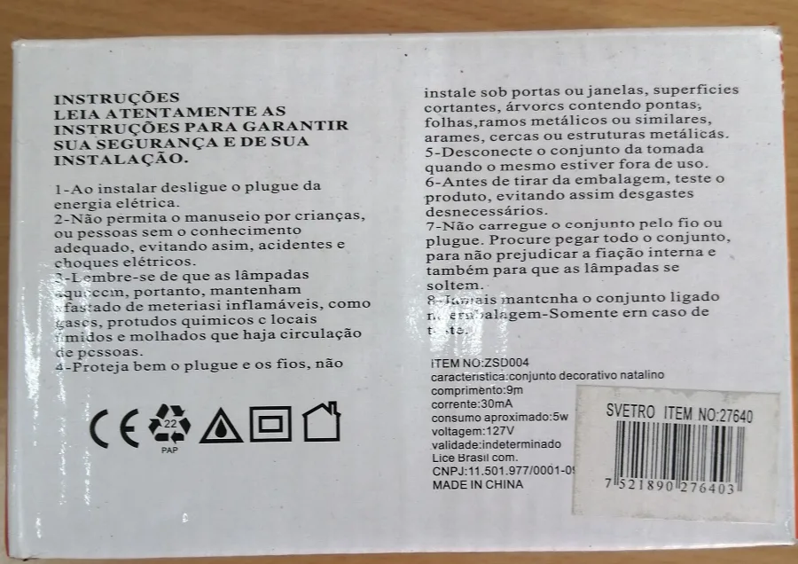 Catena di illuminazione «100 LED LUZ DE NATAL» — foto 2 dell'alert A12/01130/20