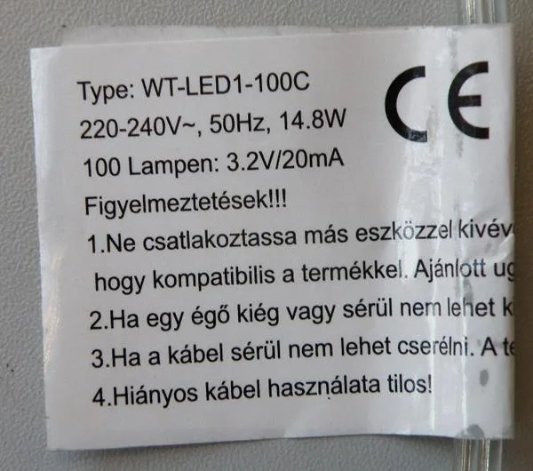 Catena di illuminazione «100 LED MINILUCI» — foto 2 dell'alert A12/0475/19
