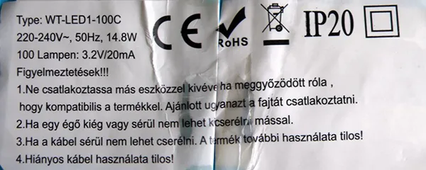 Catena di illuminazione «100 LED MINILUCI / világító asztali dísz» — foto 4 dell'alert A12/00533/20