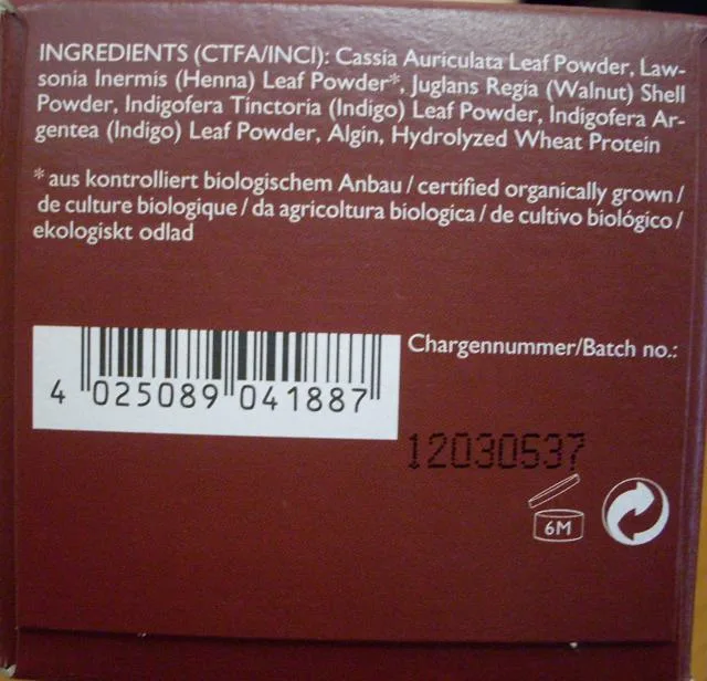 Tintura per capelli «100 % Pflanzen Haarfarbe» — foto 3 dell'alert A12/0509/13