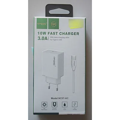 Caricabatterie USB «10W FAST CHARGER 3.0A With data charging cable For Type-C USB» (Qihang)