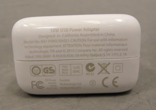 Unità di alimentazione «10W USB Power Adapter» — foto 3 dell'alert A12/0919/17