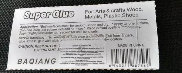 Colla «110 Super Glue» — foto 2 dell'alert A12/0674/16