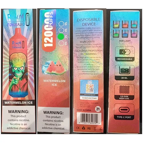 Sigaretta elettronica monouso «120000 PUFFS 2% NICOTINE 38ml» — foto 5 dell'alert SR/02550/26
