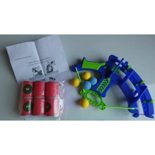 Set di giocattoli di prua «12pcs Ensemble de jeu d'archerie interactif bleu et vert avec des boules colorées» — foto 3 dell'alert SR/02933/26