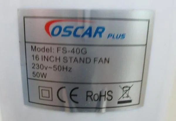 Ventola dello stand «16 Inch Stand Fan» — foto 3 dell'alert A12/0672/16