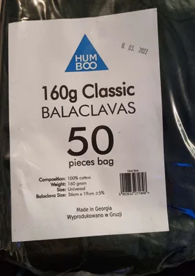 L'isola di Balaclava «160g Classic, Balaclavas, Classic Black, Size: Universal» — foto 2 dell'alert A12/01024/23