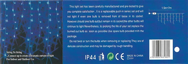 Catena di illuminazione «180 ICICLE LIGHT 8M+LED» — foto 2 dell'alert A12/01742/21