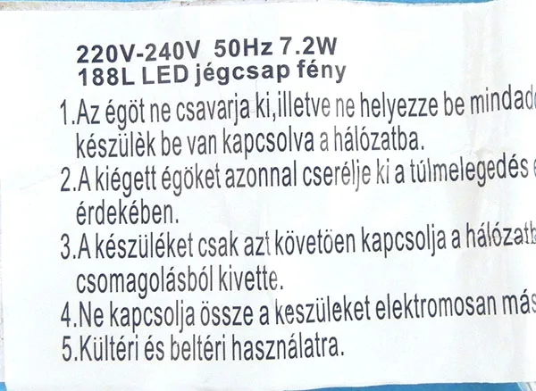 Catena di illuminazione «188L LED JÉGCSAP FÉNY» — foto 1 dell'alert A12/00377/22