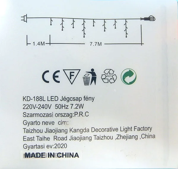Catena di illuminazione «188L LED JÉGCSAP FÉNY» — foto 3 dell'alert A12/00377/22