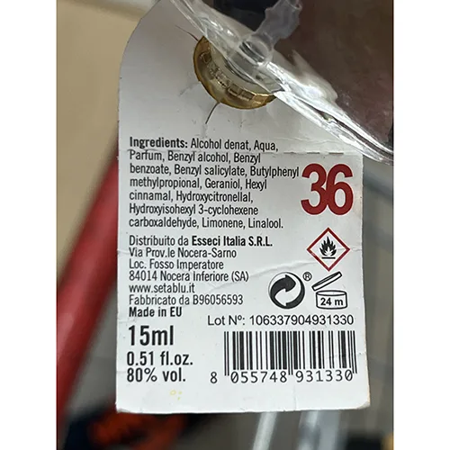 Eau de toilette «19 - 36 - 51» — foto 2 dell'alert A12/02219/24