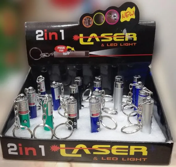 Puntatore laser «2 in 1 LASER &amp; LED LIGHT» (Jd)