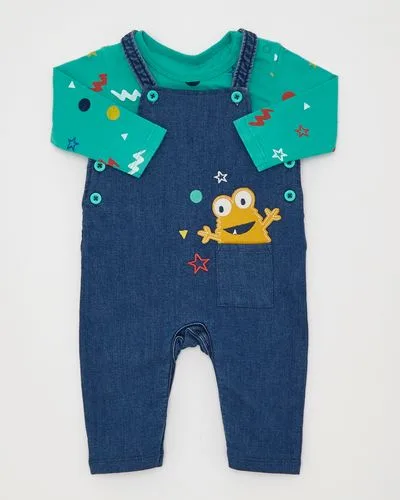 Set di abbigliamento per bambini «2 piece monster dungarees» (Dunnes Stores)