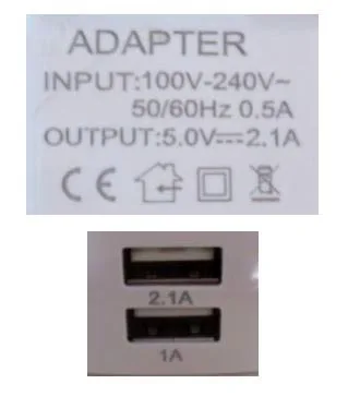 Caricabatterie USB «2 USB ports fast charging adapter» — foto 3 dell'alert A12/00078/20