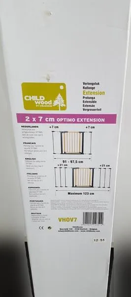 Estensione per cancello di sicurezza «2 x 7 cm Optimo Extension» (Childwood)