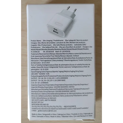 Caricabatterie USB «20W Charging» — foto 3 dell'alert A12/01525/24