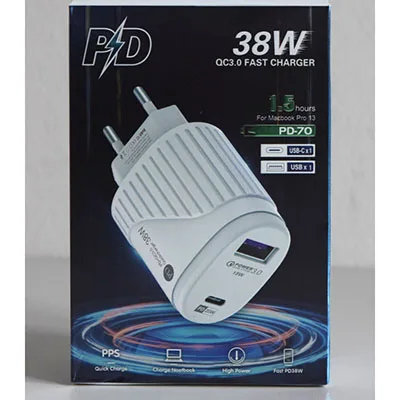 Caricabatterie USB «20W PD Power Adapter, PD+QC3.0 Quickcharger 38W» — foto 2 dell'alert A11/00160/24