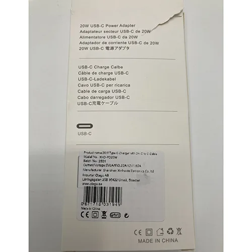Caricabatterie «20W Power Adapter USB-C Charge Cable» — foto 3 dell'alert SR/01595/25