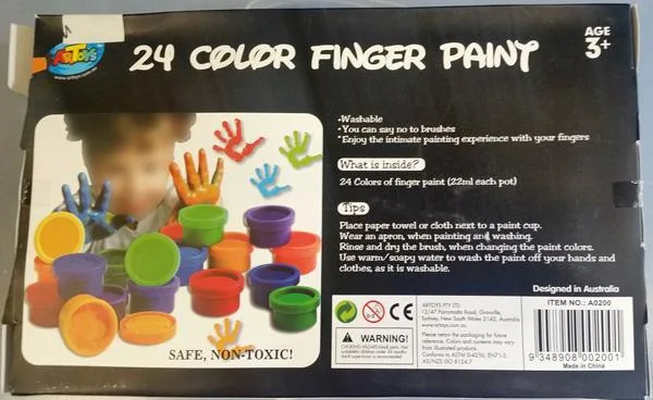 Kit vernice per dita «24 COLOR FINGER PAINT» — foto 2 dell'alert A12/0997/18