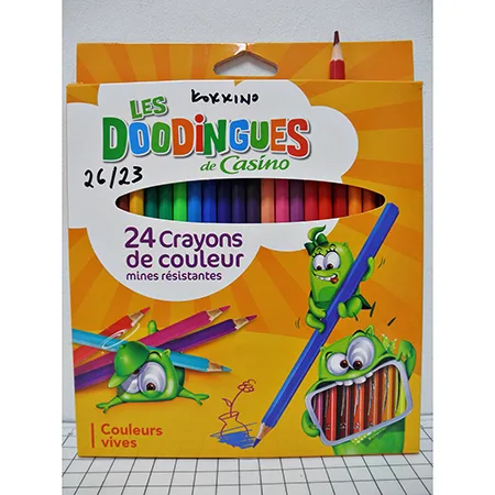 Set di matite «24 Crayons de couleur mines resistantes» (LES DOODINGUES DE CASINO)