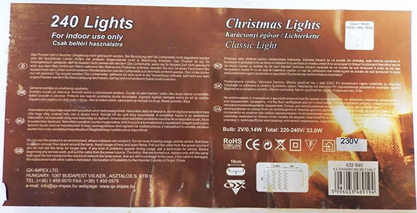 Catena di illuminazione «240 Lights Christmas Lights» — foto 3 dell'alert A11/00045/22