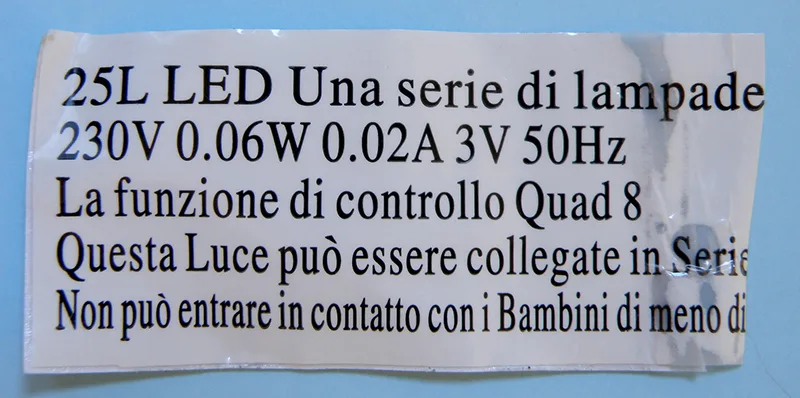 Catene di illuminazione «25L LED LIGHT» — foto 4 dell'alert A12/00449/20