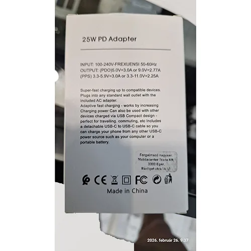Adattatore da viaggio «25W PD Adapter USB-C» — foto 2 dell'alert SR/01302/26