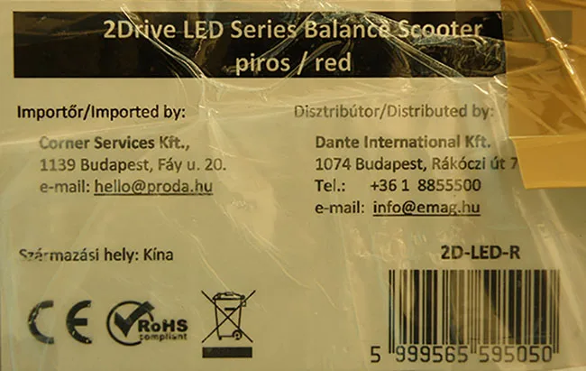 Scooter autobilanciante (hoverboard) «2Drive LED Series Balance Scooter» — foto 1 dell'alert A12/01306/21
