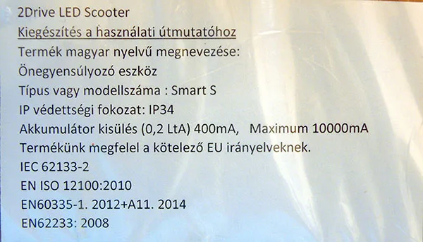 Scooter autobilanciante (hoverboard) «2Drive LED Series Balance Scooter» — foto 3 dell'alert A12/01306/21