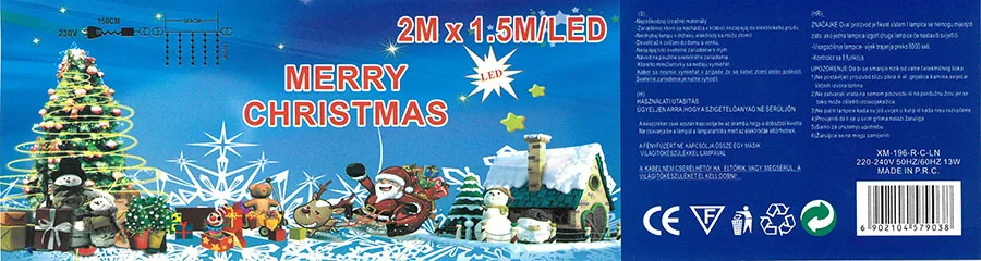 Catena di illuminazione «2M x 1.5M/LED MERRY CHRISTMAS» — foto 3 dell'alert A12/01610/21