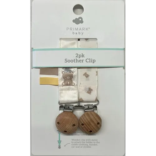 Porta succhietti «2pk Baby Bear Soother Clip» (Primark)