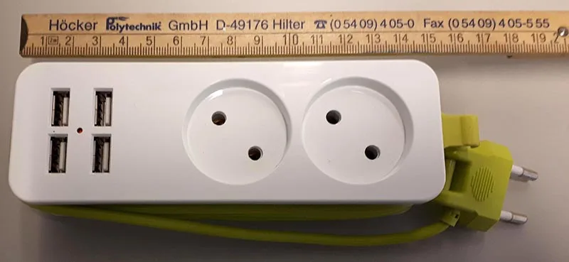 Cavo di estensione di rete «2POWER SOCKET 4USB» — foto 2 dell'alert A12/00143/20