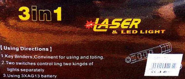 Puntatori laser & #13; & #13; «3 in 1 Laser & LED Light» — foto 1 dell'alert A12/1408/12