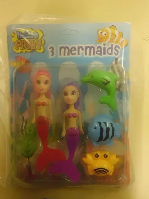 Set di bambole di plastica e giocattoli «3 Mermaids» (Hello Fishy)