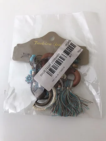 Orecchini «3 Pcs Bohemian Dreamcatcher Tassel Earrings Set Geometric Hollow Turquoise Pendant Long …» — foto 2 dell'alert A12/00885/23