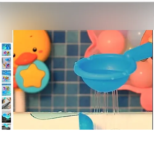 Giocattolo da bagno «3 pièces/Set Jouets de bain à moulinet arc-en-ciel pour enfants, jeu d'eau amusant pour …»