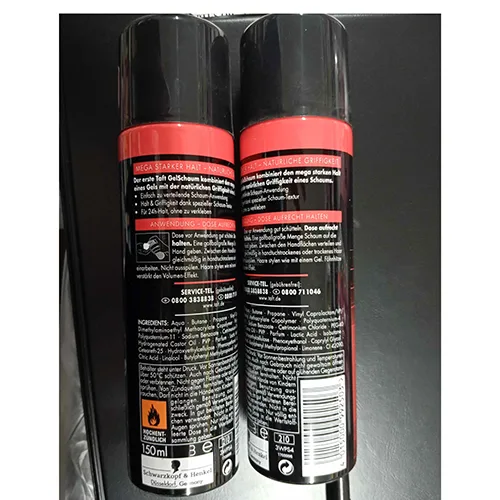 Schiuma di gel per capelli «3 WETTER MEGA STARK 5» — foto 2 dell'alert SR/02962/25