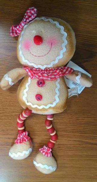 Giocattolo morbido «35cm Bead leg Gingerbread Shelf Sitter» (Premier Decorations)