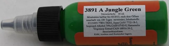Inchiostro del tatuaggio & #13; & #13; «3814 A Jungle green tattoo» — foto 1 dell'alert A12/0139/13