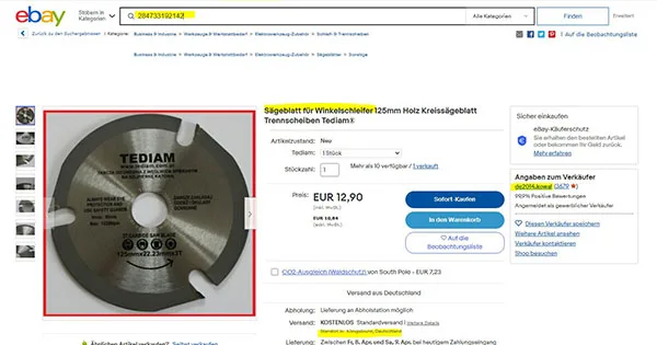 Lama circolare per sega «3T CARBIDE SAW BLADE» — foto 1 dell'alert A12/00956/22